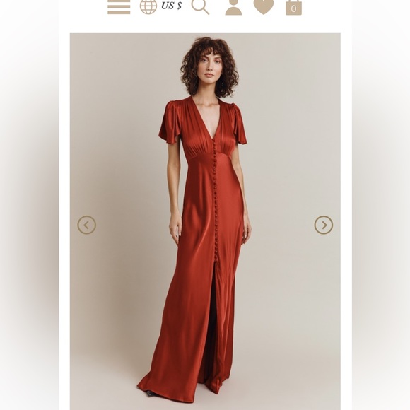 Ghost London Delphine Satin Maxi Dress - Picture 3 of 8